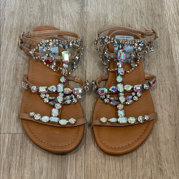 Thalia Sodi Shoes - Thalia Sodi Tan Sandals with Sparkling Gems